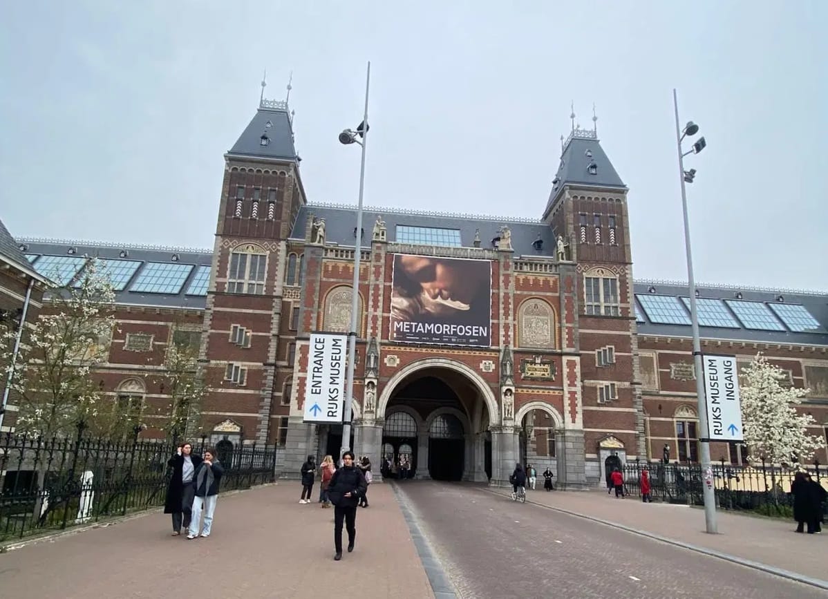 View of Rijksmuseum in Amsterdam