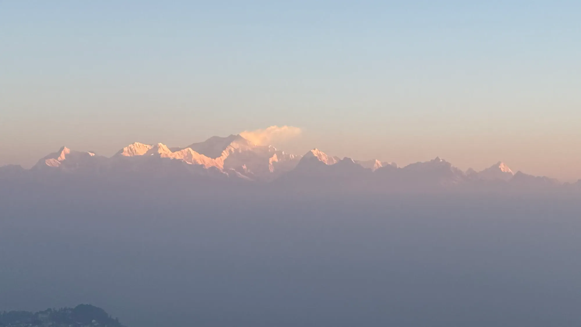 Sunrise over the Kanchenjunga range from Tiger Hill