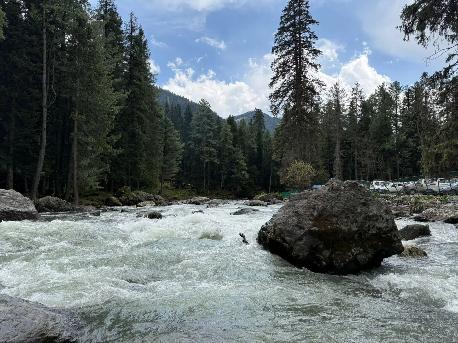 Lidder river flowing in Pahalgam, Kashmir