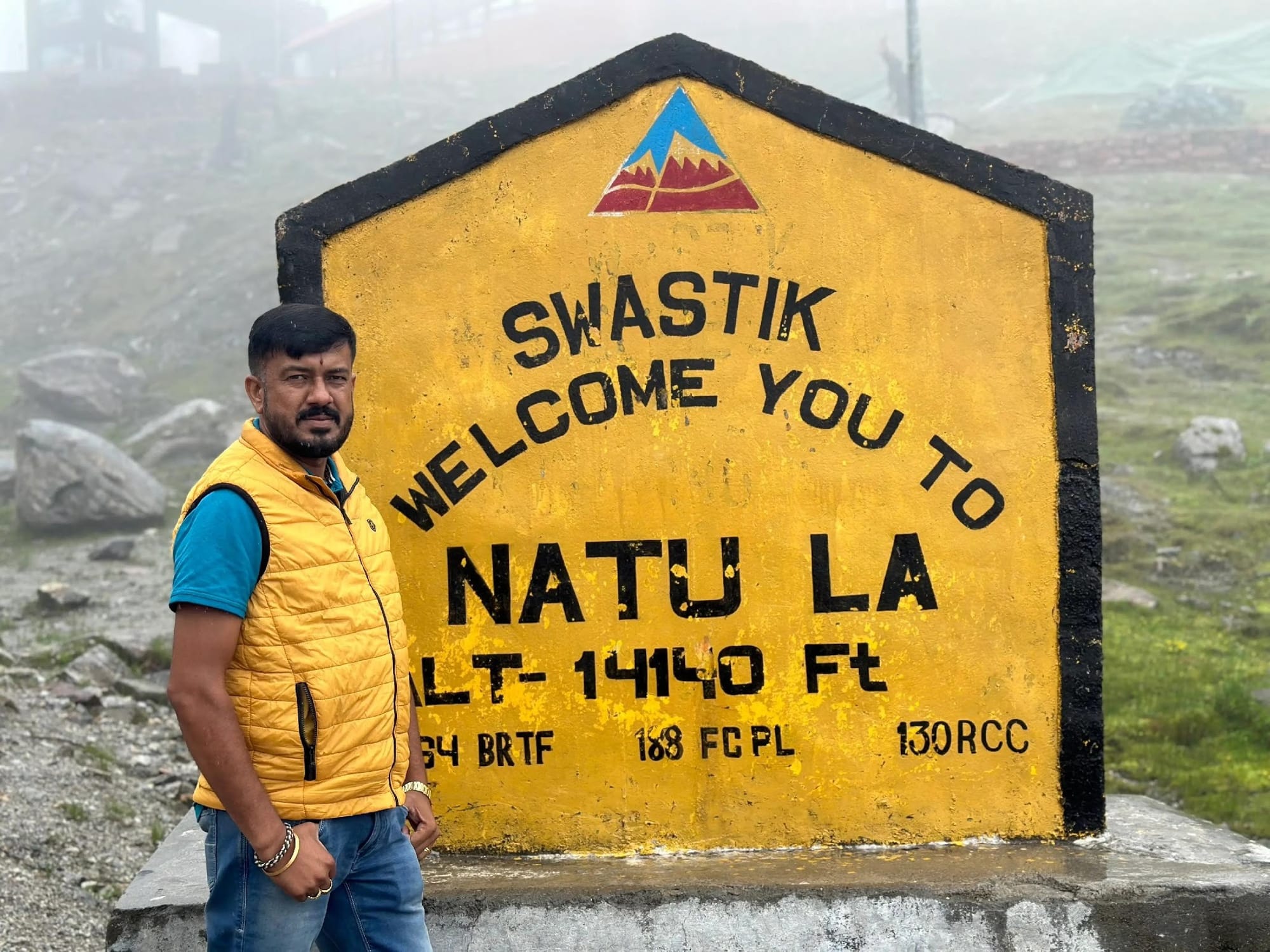 Basavaraj at Nathu La Pass