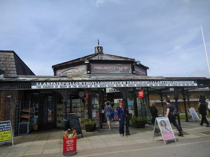 Title: Llanfair PG railway station with longest place name - Description: Llanfair PG railway station with longest place name
